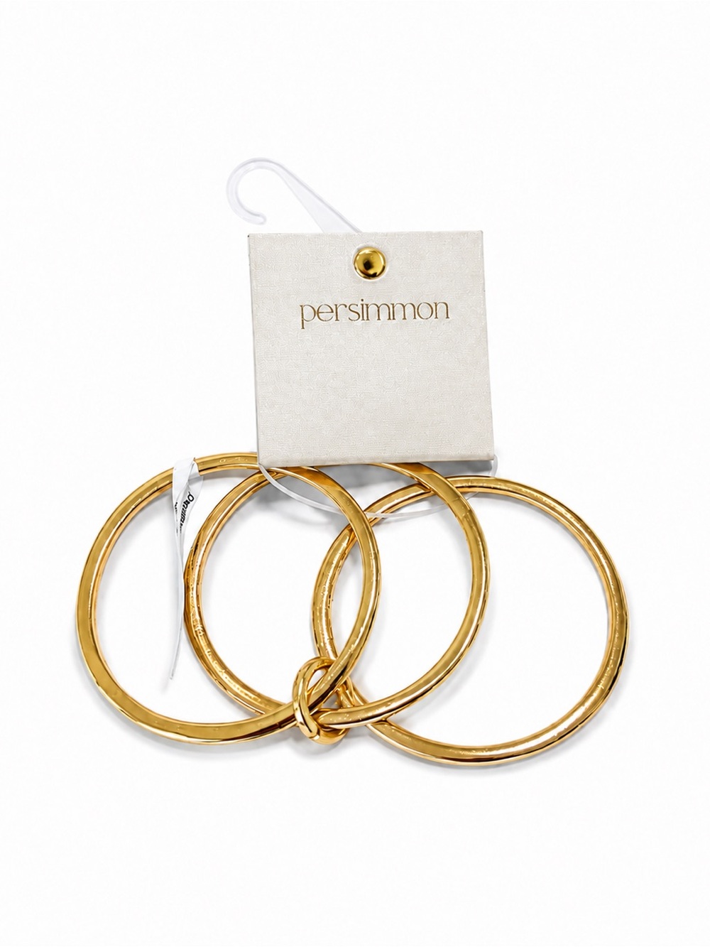 Persimmon Gold-Tone Hoop Bracelet Set - Three Pack